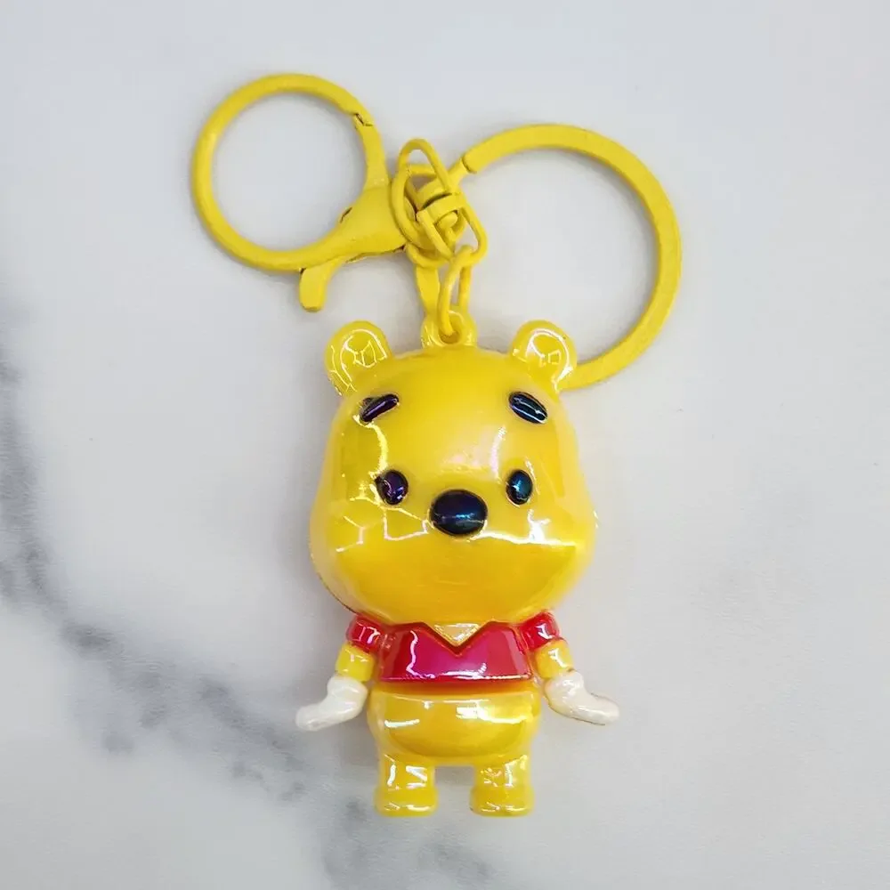 *NEW* Disney's Winnie the Pooh 3D Figure Keychain Bag Charm Iridescent Colors